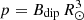 $ p = B_{\rm dip} \, R_{\odot}^3 $