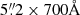 $ {5{{\overset{\prime\prime}{.}}}2} \times {700}{\AA} $