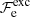 $ \mathcal{F}_{\mathrm{e}}^{\mathrm{exc}} $