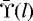 Mathematical equation: $\bar \Upsilon(l)$