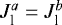 $J_{\textrm{l}}^a = J_{\textrm{l}}^b$