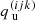 $ q_{{\text{ u}}}^{({{ijk}})} $