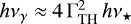 $h\nu_{\gamma} \approx 4\, \Gamma_{\textrm{TH}}^2 \, h\nu_{\star}$