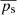 $ \overline{p_{\mathrm{s}}} $