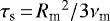 $\tau_{\textrm{s}}\,{=}\,{R_{\textrm{m}}}^2/3 \nu_{\textrm{m}}$