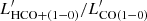 $ L^\prime_\mathrm{HCO+(1{-}0)}/L^\prime_\mathrm{CO(1{-}0)} $