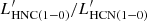 $ L^\prime_\mathrm{HNC(1{-}0)}/L^\prime_\mathrm{HCN(1{-}0)} $