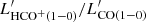 $ L^\prime_\mathrm{HCO^{+}(1{-}0)}/L^\prime_\mathrm{CO(1{-}0)} $