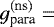 $g_{\textrm{para}}^{(\rm ns)} = $