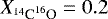 $X_{^{14}\textrm{C}^{16}\textrm{O}} = 0.2$