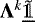 $\bm{\Lambda}^k\underline{\tilde{\mathds{1}}}$
