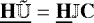 \begin{equation*} \underline{\bf{H}}\tilde{\underline{\mathbb{U}}} = \underline{\bf{H}}\mathbb{J}\bf{C} \end{equation*}