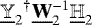${\underline{\mathbb{Y}}_2}^{\dagger}\underline{\bf{W}}_2^{-1}\underline{\mathbb{H}}_2$