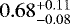 $0.68_{-0.08}^{&#x002B;0.11}$