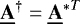 ${\underline{\bf{A}}}^{\dagger} = {{{\underline{\bf{A}}}^{*}}}^{T}$