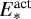 $E^{\textrm{act}}_{\textrm{*}}$