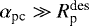 $\alpha_{\textrm{pc}} \gg R^{\textrm{des}}_{\textrm{p}}$