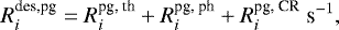 \begin{equation*} R^{\textrm{des,pg}}_i = R^{\textrm{pg, th}}_i&#x002B;R^{\textrm{pg, ph}}_i &#x002B;R^{\textrm{pg, CR}}_i \ \textrm{s}^{-1}, \end{equation*}