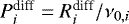 $P^{\textrm{diff}}_i=R^{\textrm{diff}}_i/\nu_{0,i}$