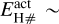 $E^{\textrm{act}}_{\textrm{H}}{{\#}} \sim$