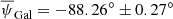 $ \overline{\psi}_{\mathrm{Gal}}=-88.26^\circ\pm0.27^\circ $