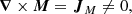 $$ \begin{aligned} \boldsymbol{\nabla } \times \boldsymbol{M} = {\boldsymbol{J}_M} \ne 0, \end{aligned} $$