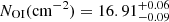 $ \,N_{\mathrm{OI}}(\mathrm{cm^{-2}})=16.91_{-0.09}^{+0.06} $