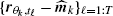 $ \{\boldsymbol{r}_{\theta_k,t_\ell}-\widehat{\boldsymbol{m}}_k\}_{\ell=1:T} $