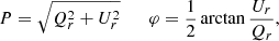 $$ \begin{aligned} P=\sqrt{Q_r^2+U_r^2} \qquad \varphi =\frac{1}{2}\arctan \frac{U_r}{Q_r}, \end{aligned} $$