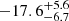 $ -17.6^{+5.6}_{-6.7} $