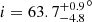 $ i={63.7_{-4.8}^{+0.9}}^{\circ} $
