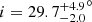 $ i = {29.7_{-2.0}^{+4.9}}^{\circ} $