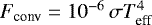 $F_{\textrm{conv}}=10^{-6}\,\sigma T_{\textrm{eff}}^4$