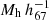 $ M_{\mathrm{h}}\,h^{-1}_{67} $