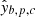 $ \hat{\mathit{y}}_{b,p,c} $