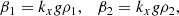 $$ \begin{aligned} \beta _1 = k_xg\rho _1, \quad \beta _2 = k_xg\rho _2, \end{aligned} $$
