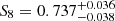 $ S_8=0.737^{+0.036}_{-0.038} $
