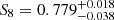 $ S_8=0.779^{+0.018}_{-0.038} $