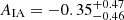 $ A_{\mathrm{IA}}=-0.35^{+0.47}_{-0.46} $