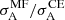 $ \sigma_{\mathrm{A}}^{\mathrm{MF}}/\sigma_{\mathrm{A}}^{\mathrm{CE}} $