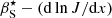 $ \beta_{\rm S}^\star-({\rm d} \ln J/{\rm d} x) $