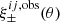 $ \xi^{ij,{\rm obs}}_\pm(\theta) $