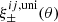 $ \xi_\pm^{ij,{\rm uni}}(\theta) $