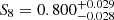 $ S_8 = 0.800^{+0.029}_{-0.028} $