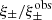 $ \xi_\pm/\xi_\pm^{{\rm obs}} $