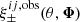 $ \xi_\pm^{ij,{\rm obs}}(\theta,{\boldsymbol{\Phi}}) $