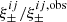 $ \xi_\pm^{ij}/\xi_\pm^{ij,{\rm obs}} $