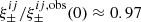 $ \xi^{ij}_\pm/\xi_\pm^{ij,{\rm obs}}(0)\approx 0.97 $