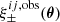$ \xi_\pm^{ij,{\rm obs}}({\boldsymbol{\theta}}) $