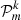 $ \mathcal{P}_m^k $